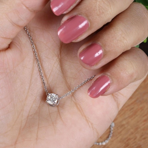 Moissanite Solitaire Pendant Solitaire Diamond Pendant/ Solitaire Diamond 925 Sterling Silver Pendant/ Tiny Pendant/ Dainty