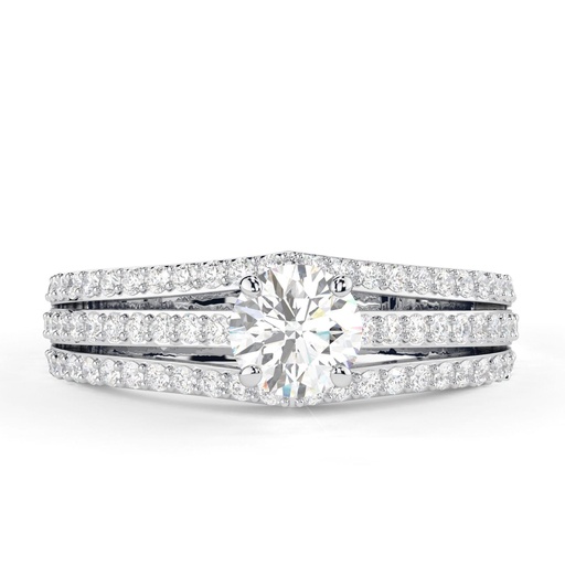  Round Lab Diamond Solitaire Ring Set, Unique Solder Diamond Ring Set, Sterling Silver Wedding Trio Ring Set, 4 Prong Round