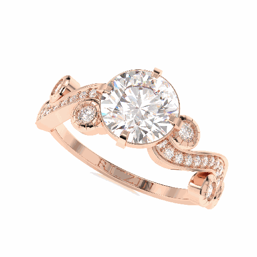 Round Diamond Fancy Engagement for Her