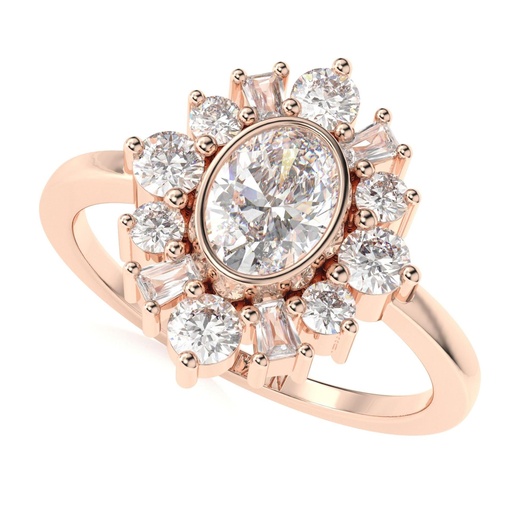 Oval Diamond Engagement Ring for Her