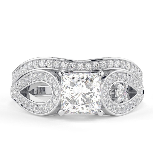 Princess Cut Diamond Unique Style Bridal Set Ring for Women