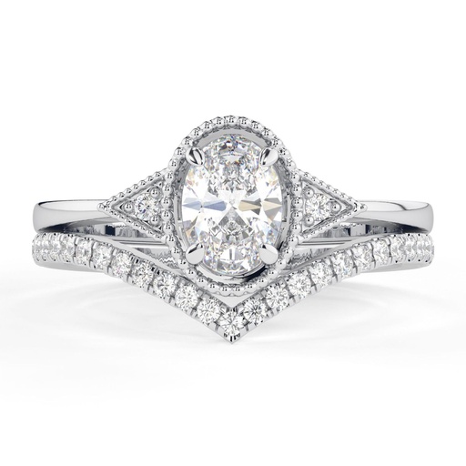 Oval Cut  Engagement Ring Set Wedding Ring Set Diamond Bridal Ring Set Anniversary Ring Promise Ring Gift for Her Ring for Women