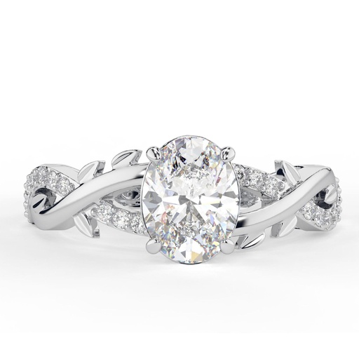 Oval Cut Diamond Twisted Anniversary Ring for Women