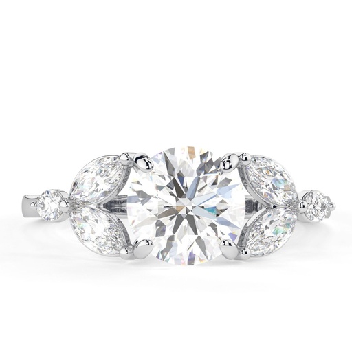 Round Cut Diamond Unique Style 7 Stone Anniversary Ring for Women