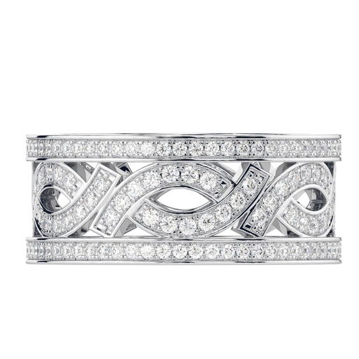 Round Cut Diamond Unique Heavy Eternity Wedding Band For Women