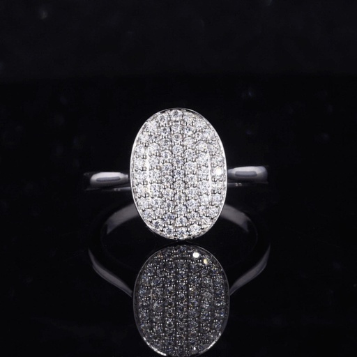 Round Solitaire Lab Created Diamond Engagement Ring in 14k White Gold | Gold Band Round Diamond Engagement Ring