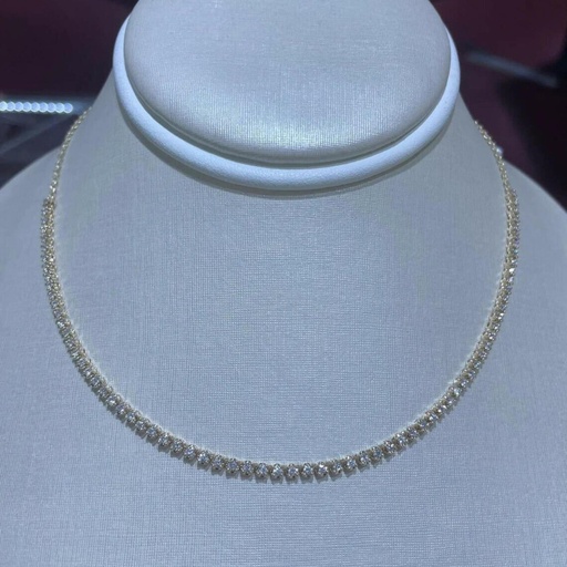 Round Cut Diamond Necklace Charm For Women