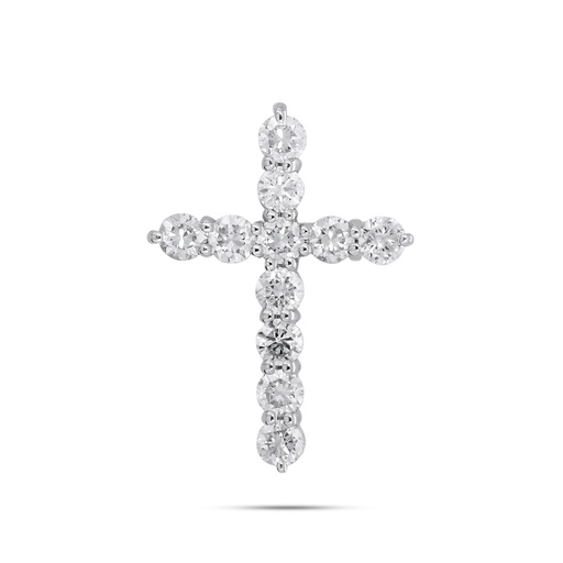  Round Diamond Cross Pendant