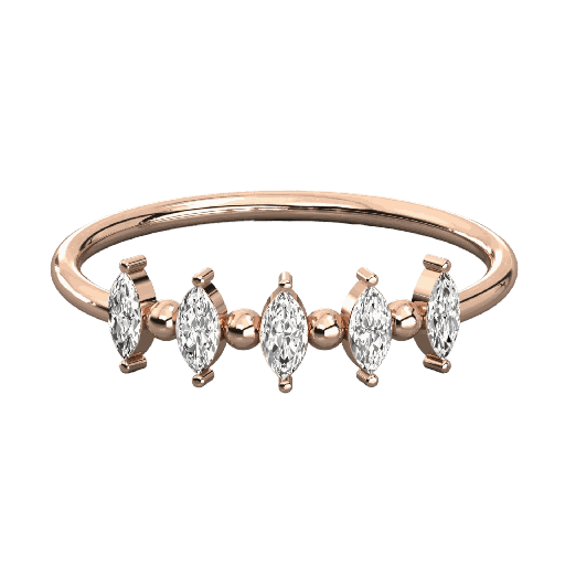  Round And Marquise Diamond New Design Wedding Band 
