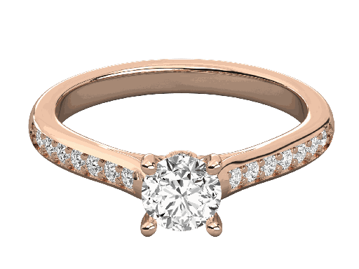  Round Diamond  Prong Set Engagement Ring for Her