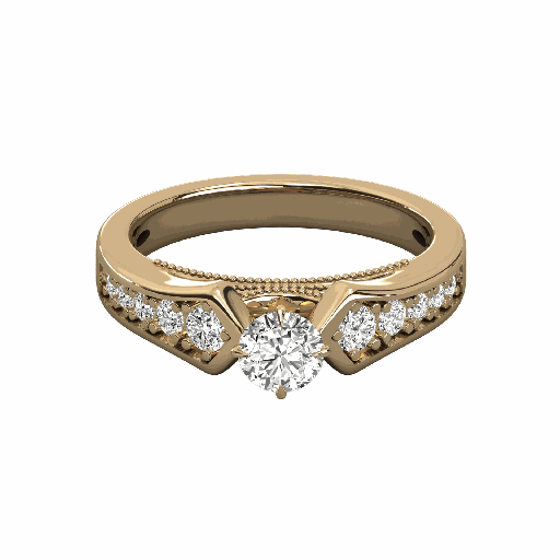  Round Diamond Tigor Prong Set Solitaire Ring 
