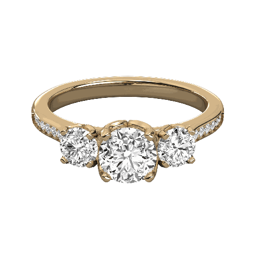 Round Diamond Prong Set Wedding Ring 