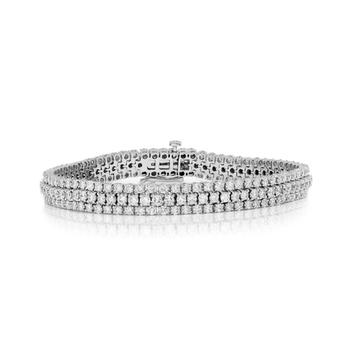 Round Cut Diamond Sterling Silver Luxury Tennis Bracelet For Women