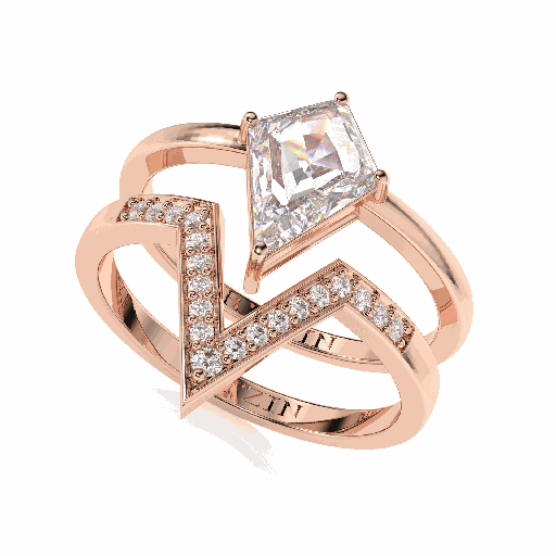 Kite Diamond Fancy Bridal Ring for Her