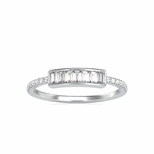 Baguette Cut Diamond Wedding Band For Women