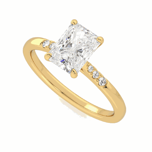  Radiant Cut Diamond 7 Stone Engagement Ring For Women