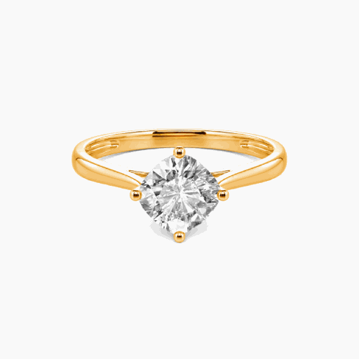  Cushion Cut Solitaire Engagement Ring For Women