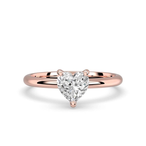 Heart Shape Solitaire Engagement Ring For Women