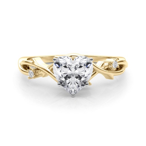  Heart Shape Three Stone Twisted Engagement Ring For Women