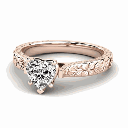 Heart Shape Vintage Engagement Ring For Women