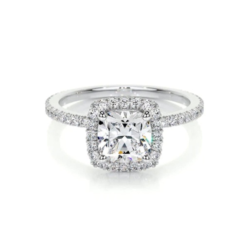  Cushion Cut Halo Diamond Engagement Ring For Women
