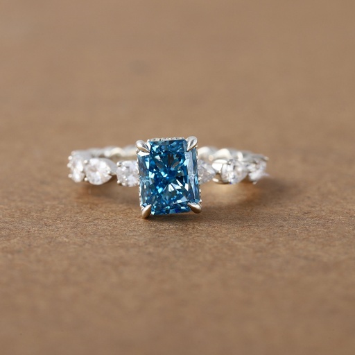 Elegant and chic our designer girls ring accessory is crafted in 14kt white gold with labgrown diamonds