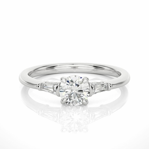  Round & Baguette Lab Diamond Ring 