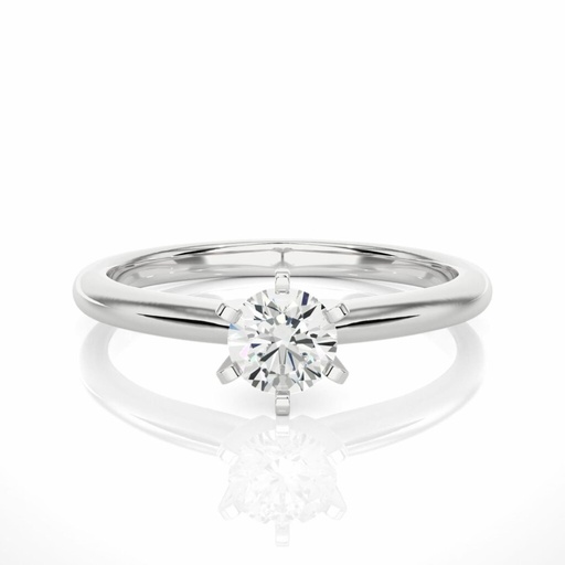 Round Cut Diamond Solitaire Engagement Ring For Women