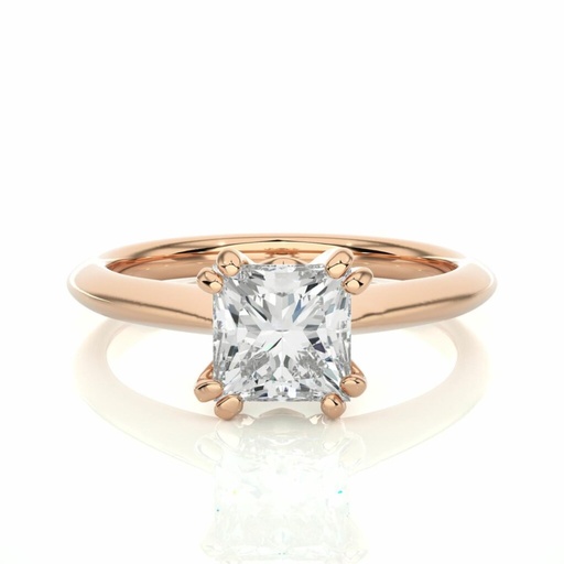  Princess Cut Solitaire Diamond Engagement Ring 