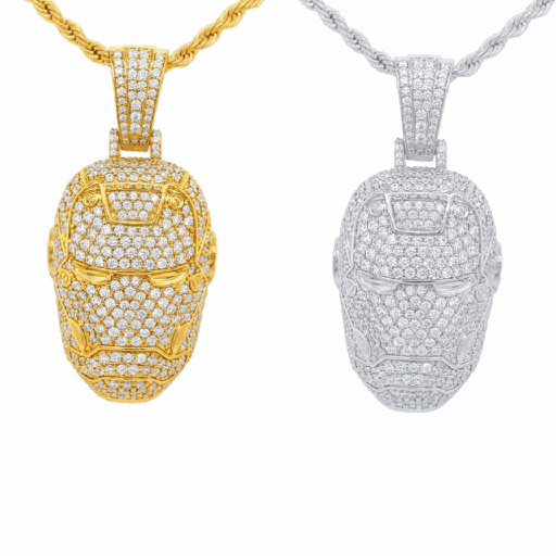  Round Shaped Iron Men Helmet Diamond 