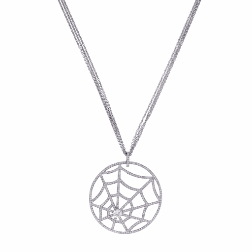  Spider Web Diamond Pendant