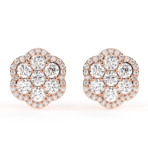 hip hop iced out  white gold 13mm cluster earrings  diamond pass diamond tester