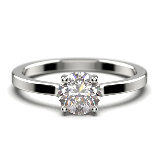  Round Cut Diamond Moissanite Solitaire Engagement Ring, Wedding Ring in 10k Solid White Gold, Gift For Her,Promise Ring, Anniversary Ring