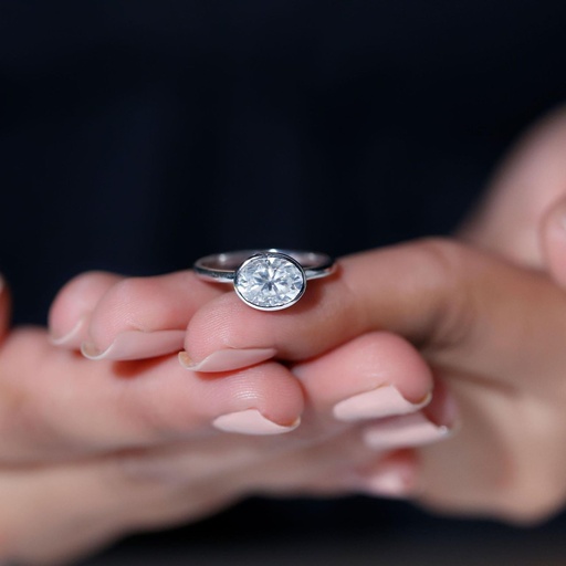 Oval Shape Diamond Engagement Ring for Women