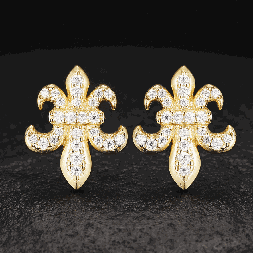 Moissanite Iris Stud Earrings