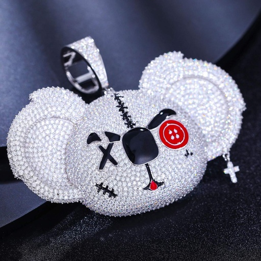 S925 Micro Moissanite Koala Cartoon Pendant