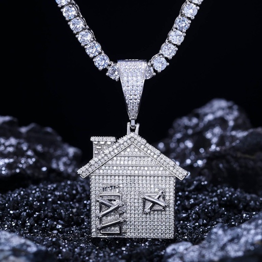 Moissanite Trap House Pendant
