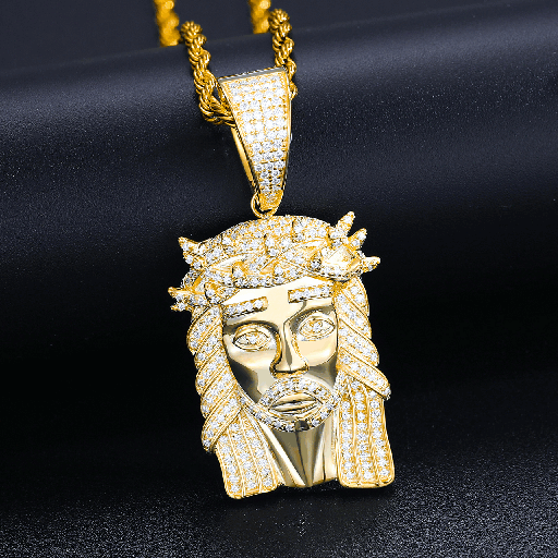 Moissanite Jesus Pendant