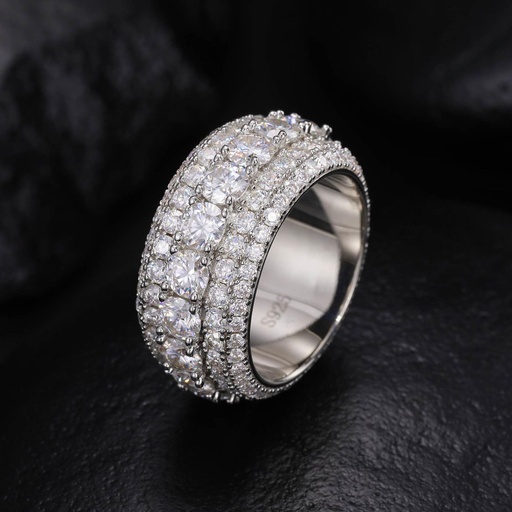 5 Layers Moissanite Diamond Band Ring