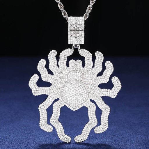 Micro Moissanite Tarantula Pendant