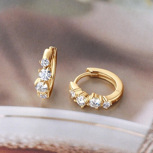  Hoop Earrings for Women, 925 Sterling Silver Color Simulated Diamond Earrings, Small Huggie Hoop Earrings For Sensitive  With 18K White Gold Plated.