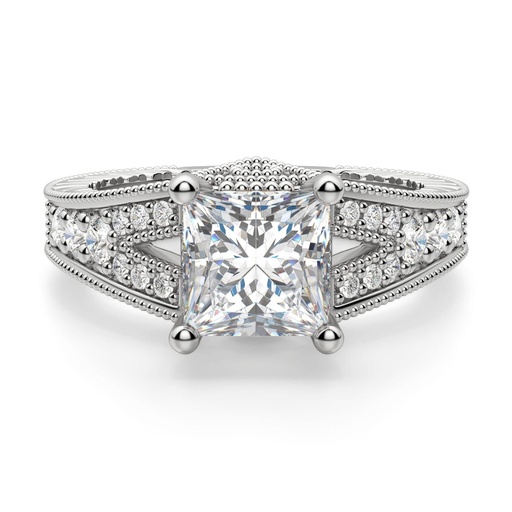 Princess Cut Diamond Vintage Anniversary Ring For Women