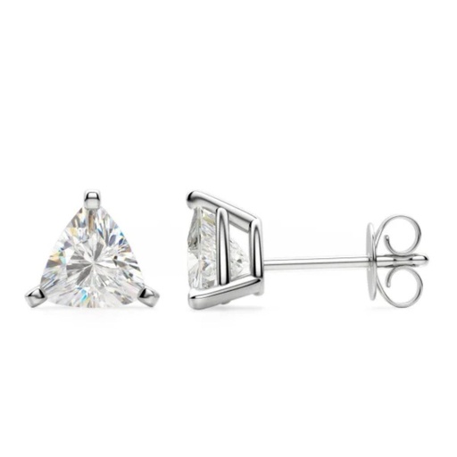 Trillion Cut Diamond Stud Earrings For Women