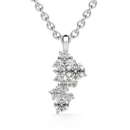  Round Cut Diamond Art Deco Necklace For Women