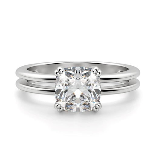 Cushion Cut Diamond Solitaire Bridal Set Ring For Women