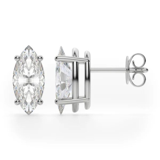 Marquise Cut Diamond Basket Set Stud Earrings For Women
