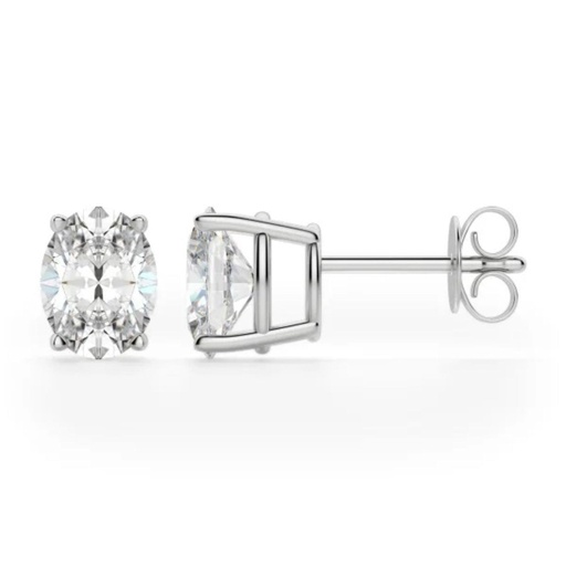 Oval Cut Diamond Stud Earrings For Women