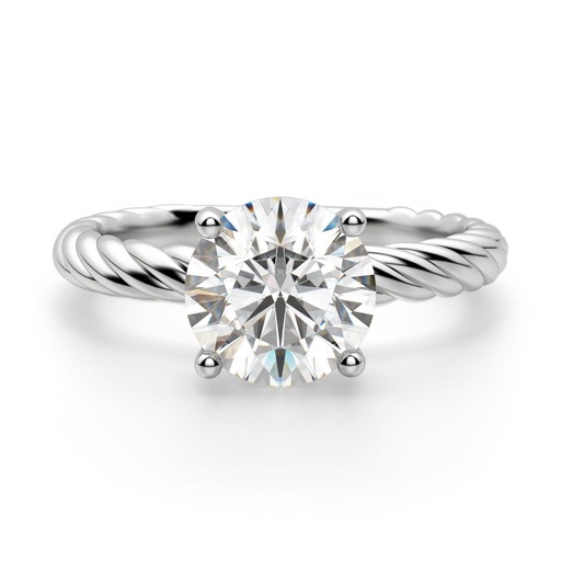 Round Cut Diamond Solitaire Engagement Ring For Women