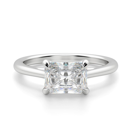 Radiant Cut Diamond East - West Engagement Ring For Women