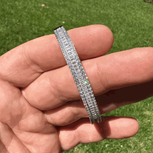 Moissanite Bangel Bracelet Gift for Valentines day